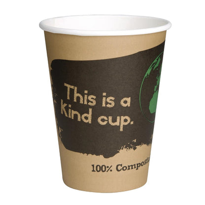 Fiesta Compostable Hot Cup Single Wall Kind 340ml (1000 Pack) (Pack of 1000 | 340ml / 12oz) • PAS-DS058