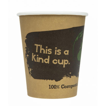 Fiesta Compostable Hot Cups Single Wall 225ml Pack of 50 • PAS-DS057