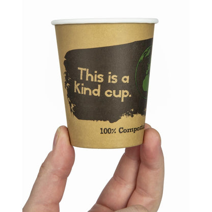 Fiesta Compostable Hot Cups Single Wall 225ml Pack of 50 • PAS-DS057