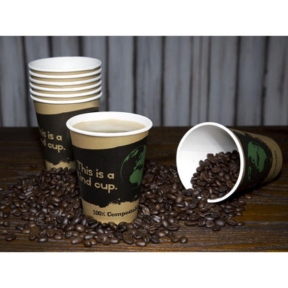 Fiesta Compostable Hot Cup Single Wall Kind 340ml (50 Pack) (Pack of 50 | 340ml / 12oz) • PAS-DS059