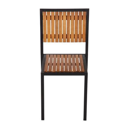 Bolero Steel & Acacia Side Chairs (4 Pack) • PAS-DS150