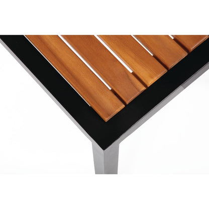 Bolero Steel & Acacia Side Chairs (4 Pack) • PAS-DS150