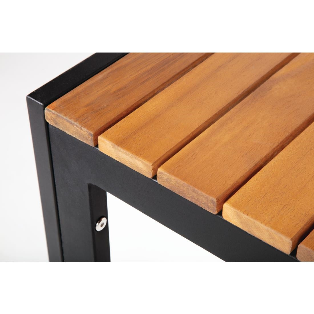Bolero Square Steel and Acacia Table 800mm • PAS-DS152