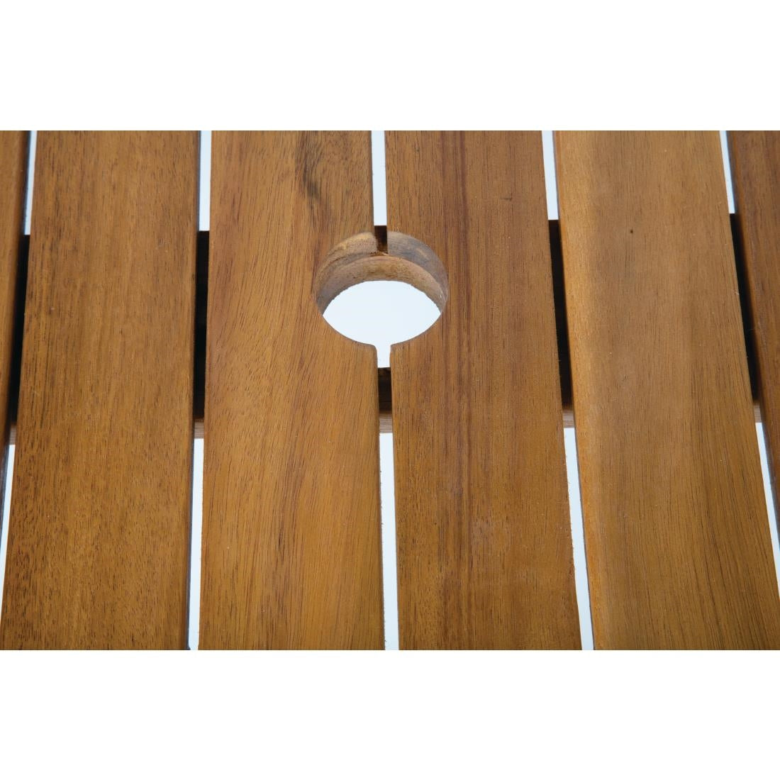 Bolero Square Steel and Acacia Table 800mm • PAS-DS152