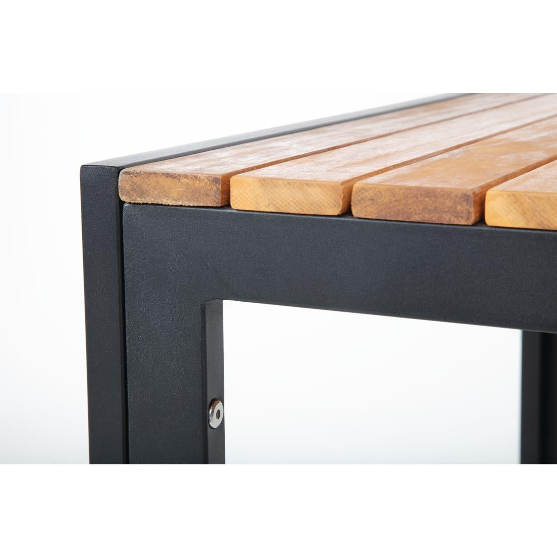 Bolero Square Steel and Acacia Table 800mm • PAS-DS152