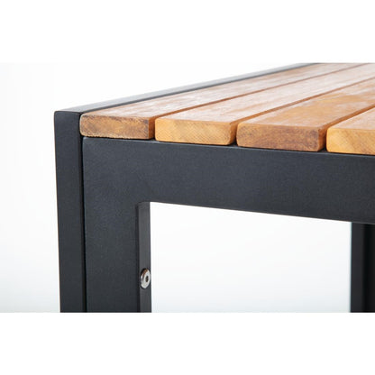 Bolero Square Steel and Acacia Table 800mm • PAS-DS152