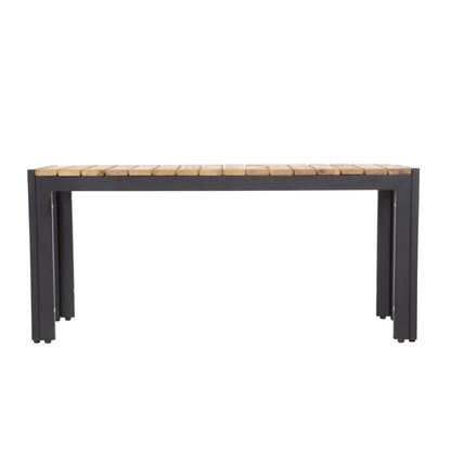 Bolero Rectangular Steel and Acacia Benches 1000mm (2 Pack) (Pack of 2) • PAS-DS154