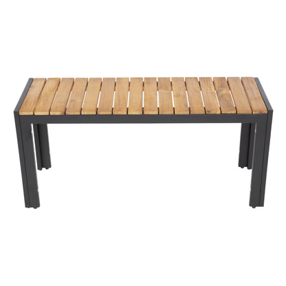 Bolero Rectangular Steel and Acacia Benches 1000mm (2 Pack) (Pack of 2) • PAS-DS154