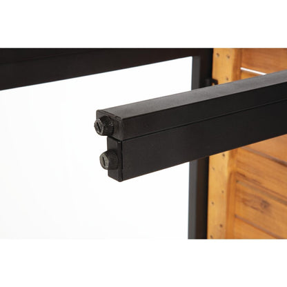 Bolero Rectangular Steel and Acacia Benches 1000mm (2 Pack) (Pack of 2) • PAS-DS154