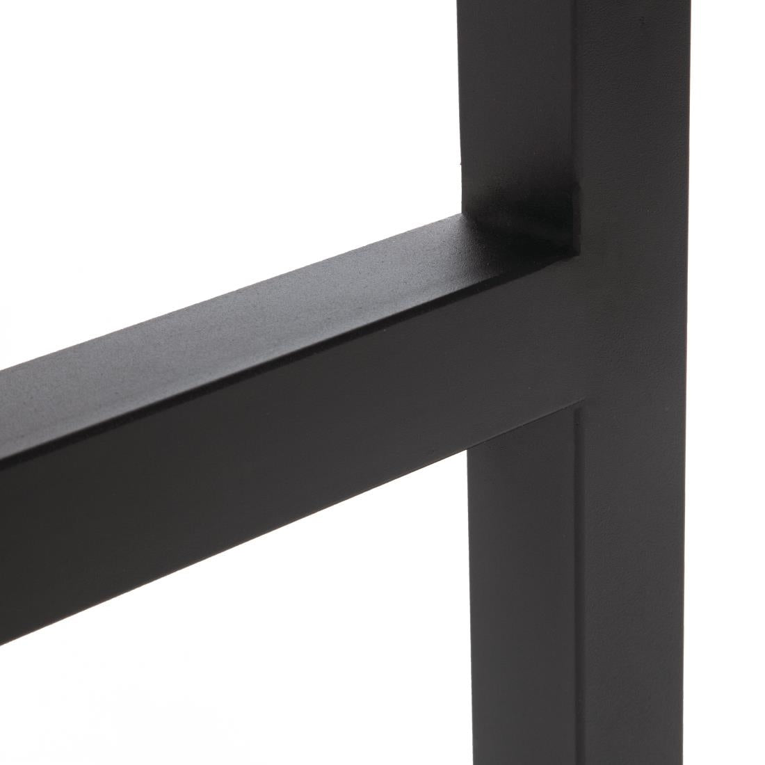 Bolero Square Steel and Acacia Bar Table 600mm • PAS-DS155