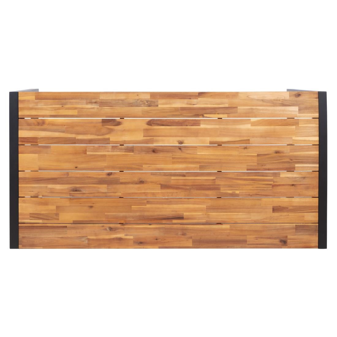 Bolero Acacia Wood and Steel Rectangular Industrial Table 1800mm • PAS-DS157