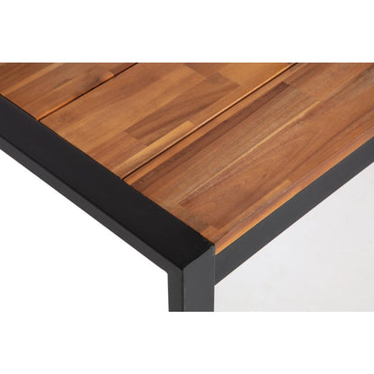 Bolero Acacia Wood and Steel Rectangular Industrial Table 1800mm • PAS-DS157