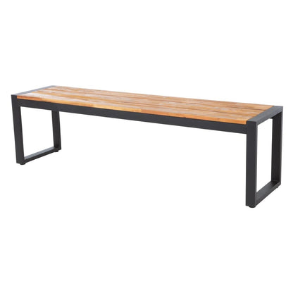 Bolero Acacia Wood and Steel Industrial Benches 1600mm (2 Pack) • PAS-DS158