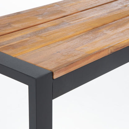 Bolero Acacia Wood and Steel Industrial Benches 1600mm (2 Pack) • PAS-DS158
