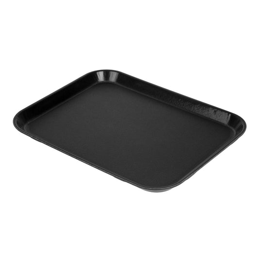 Cambro Epic Tread Non-Slip Rectangular Tray - Black - 270x350mm • PAS-DS516