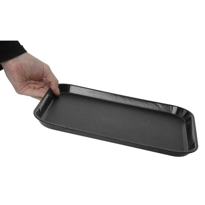 Cambro Epic Tread Non-Slip Rectangular Tray - Black - 270x350mm • PAS-DS516