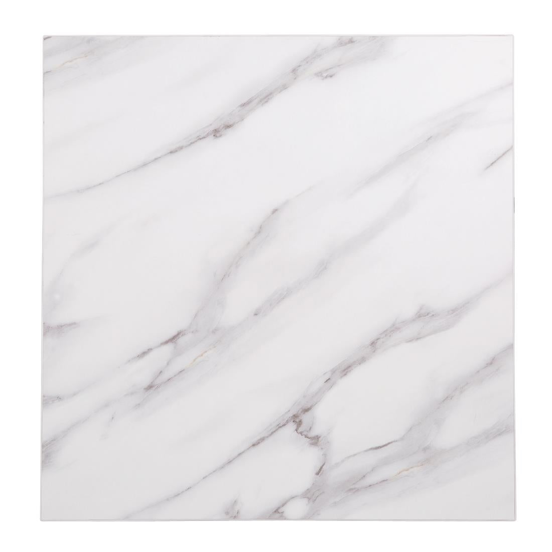 Bolero Pre-drilled Square Table Top Marble Effect 600mm • PAS-DT444
