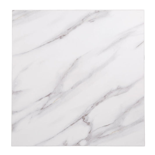 Bolero Pre-drilled Square Table Top Marble Effect 600mm • PAS-DT444