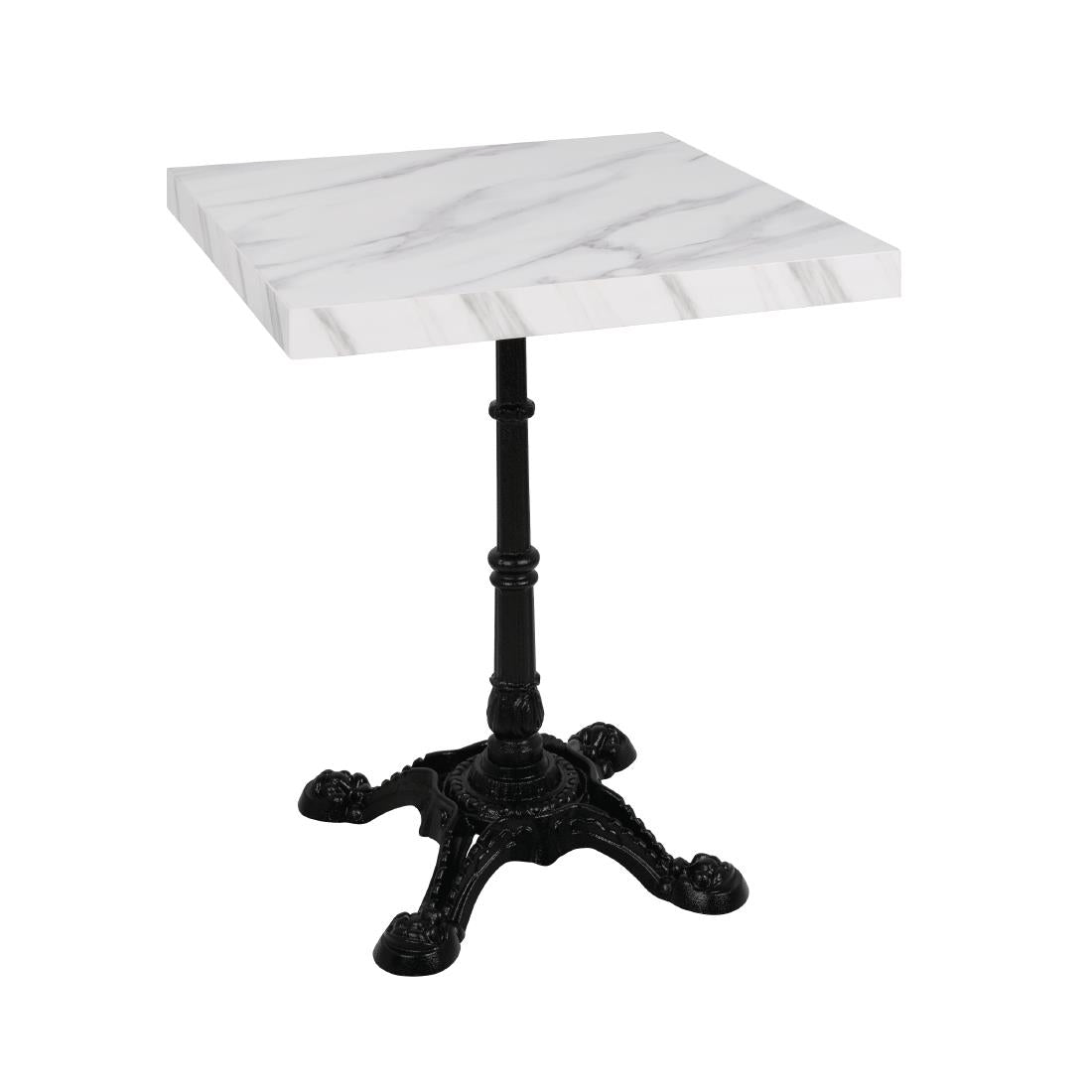 Bolero Pre-drilled Square Table Top Marble Effect 600mm • PAS-DT444