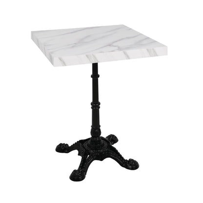Bolero Pre-drilled Square Table Top Marble Effect 600mm • PAS-DT444