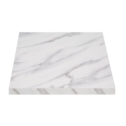 Bolero Pre-drilled Square Table Top Marble Effect 600mm • PAS-DT444