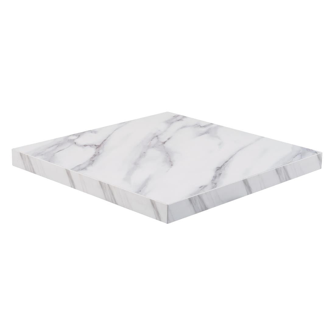 Bolero Pre-drilled Square Table Top Marble Effect 600mm • PAS-DT444