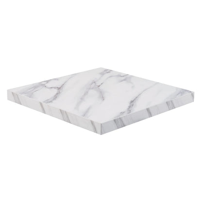 Bolero Pre-drilled Square Table Top Marble Effect 600mm • PAS-DT444
