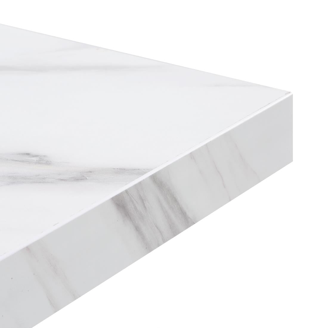 Bolero Pre-drilled Square Table Top Marble Effect 600mm • PAS-DT444