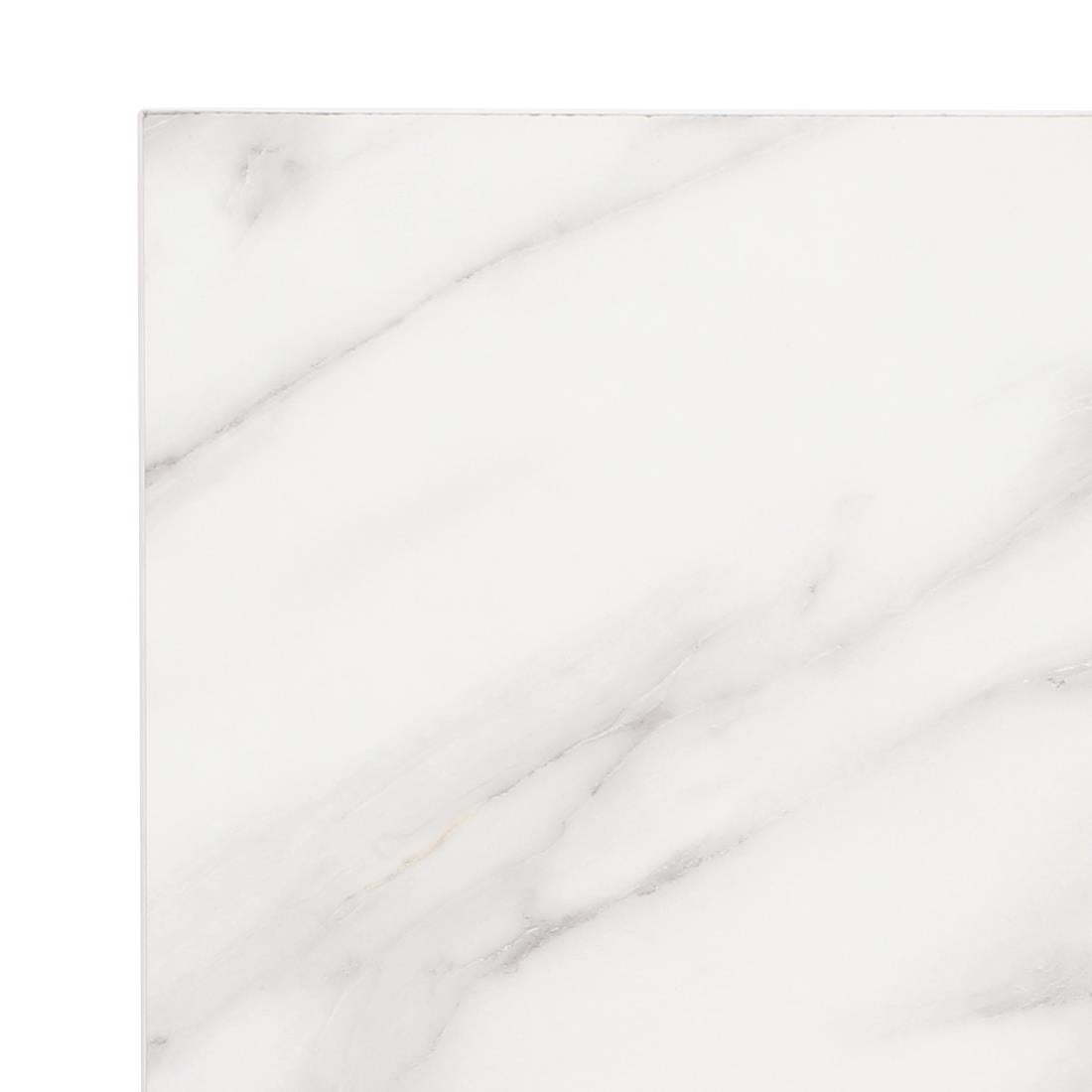 Bolero Pre-drilled Square Table Top Marble Effect 600mm • PAS-DT444