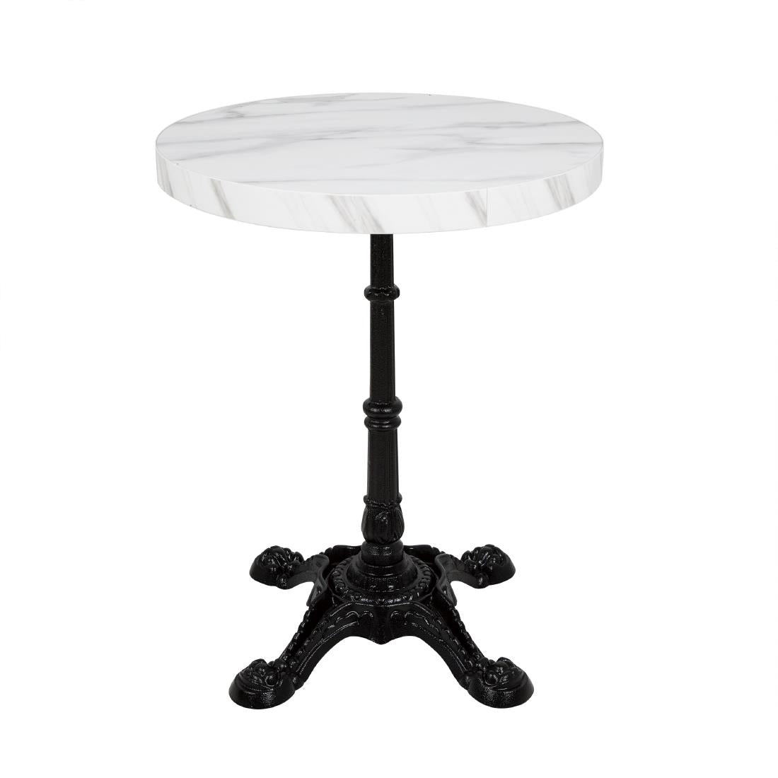 Bolero Pre-drilled Round Table Top Marble Effect 600mm • PAS-DT445