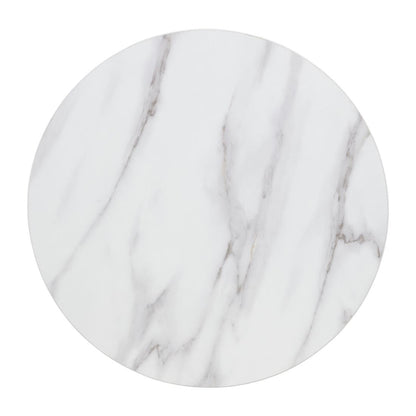 Bolero Pre-drilled Round Table Top Marble Effect 600mm • PAS-DT445