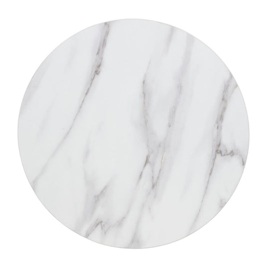 Bolero Pre-drilled Round Table Top Marble Effect 600mm • PAS-DT445