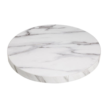 Bolero Pre-drilled Round Table Top Marble Effect 600mm • PAS-DT445