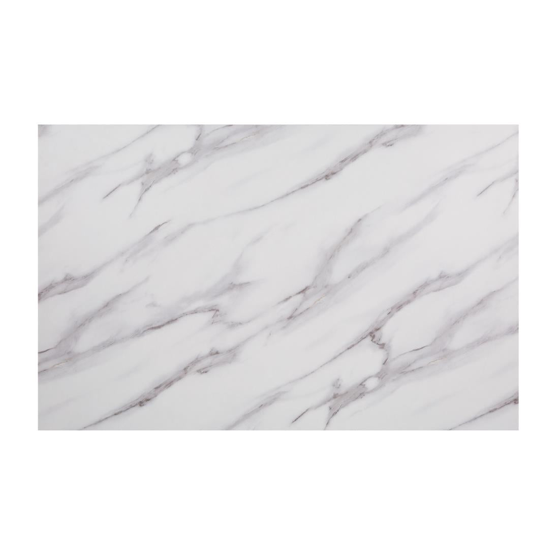 Bolero Pre-drilled Rectangular Table Top Marble Effect 1100x700mm • PAS-DT447