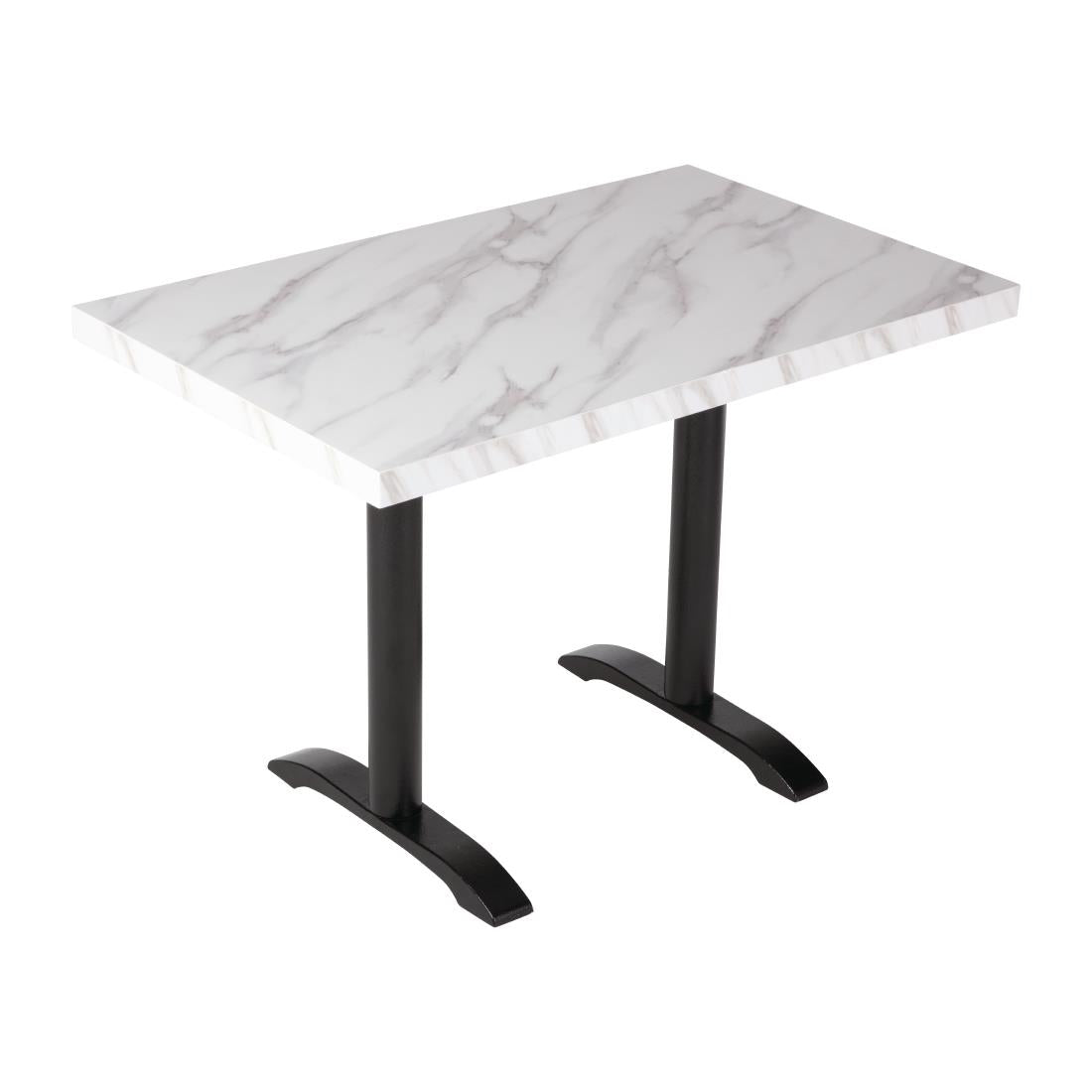 Bolero Pre-drilled Rectangular Table Top Marble Effect 1100x700mm • PAS-DT447