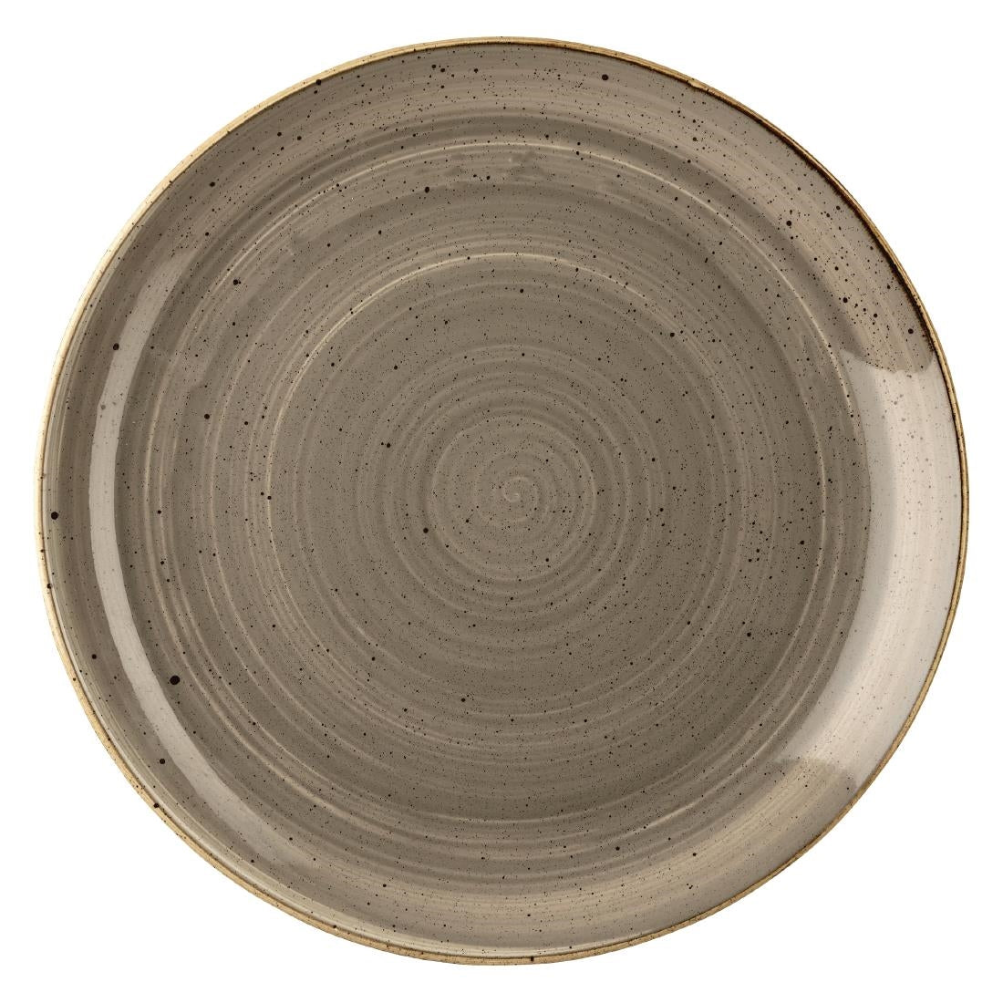 Churchill Stonecast Peppercorn Grey Round Coupe Plate 324mm (324(Ø)mm / 12.75(Ø)". Peppercorn grey. Pack Quantity: 6) • PAS-DT660