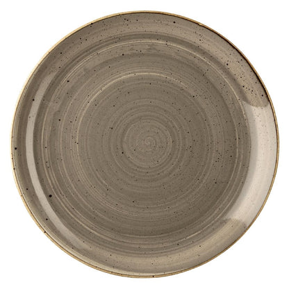 Churchill Stonecast Peppercorn Grey Round Coupe Plate 324mm (324(Ø)mm / 12.75(Ø)". Peppercorn grey. Pack Quantity: 6) • PAS-DT660