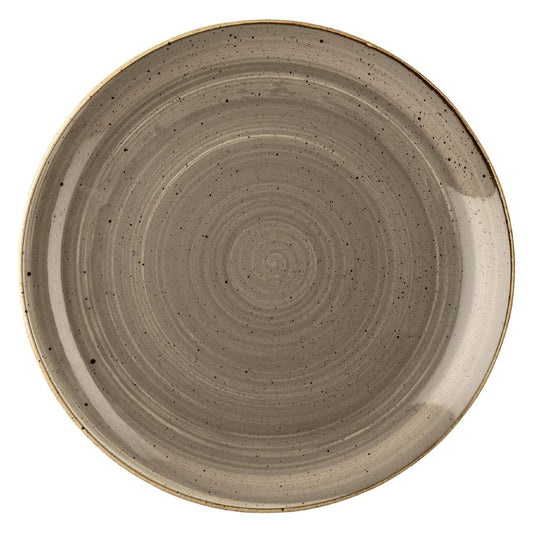 Churchill Stonecast Peppercorn Grey Round Coupe Plate 324mm (324(Ø)mm / 12.75(Ø)". Peppercorn grey. Pack Quantity: 6) • PAS-DT660