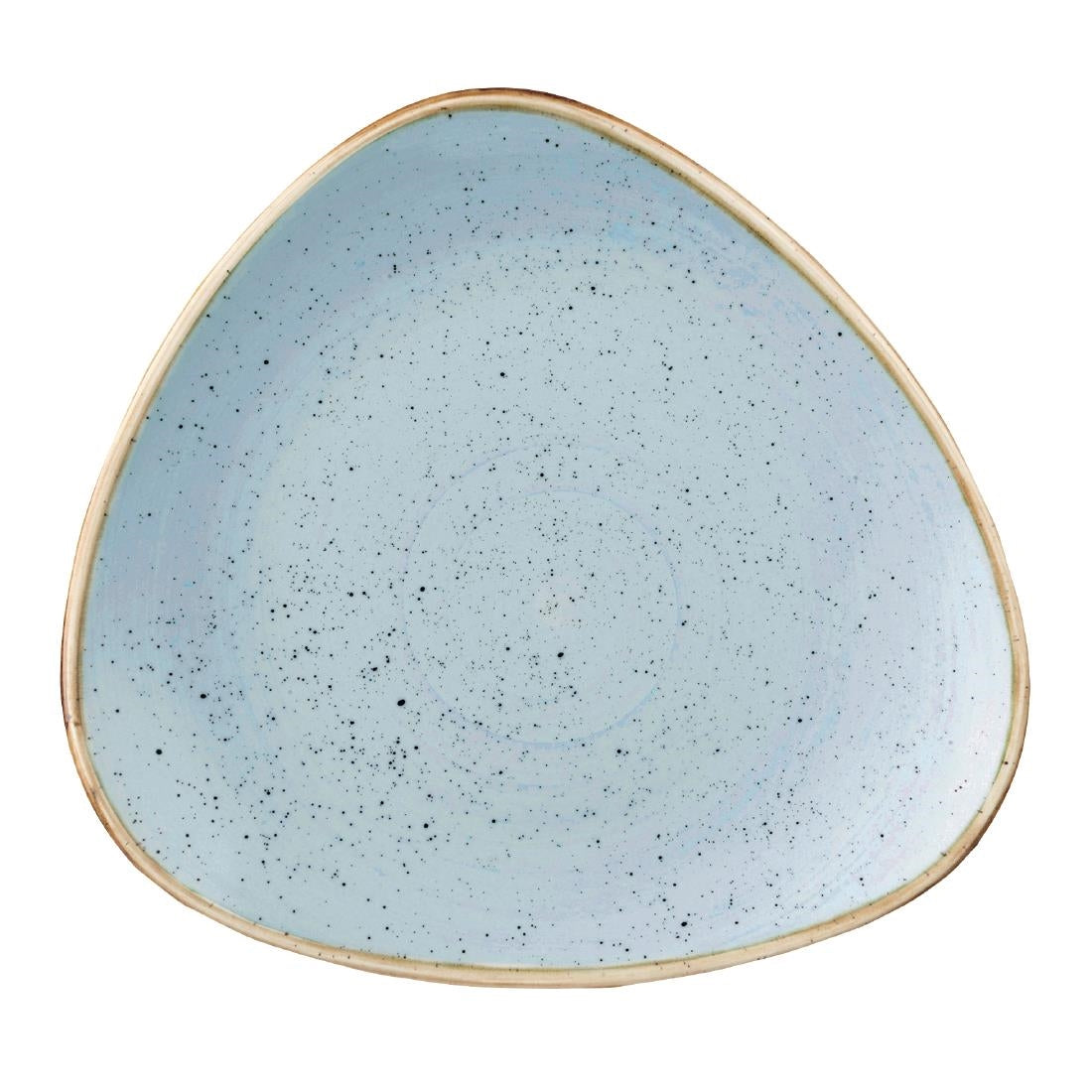 Churchill Stonecast Duck Egg Blue Triangular Plate 229mm (229(W) x 229(D)mm / 9 x 9". Duck egg blue. Pack Quantity: 12) • PAS-DT670