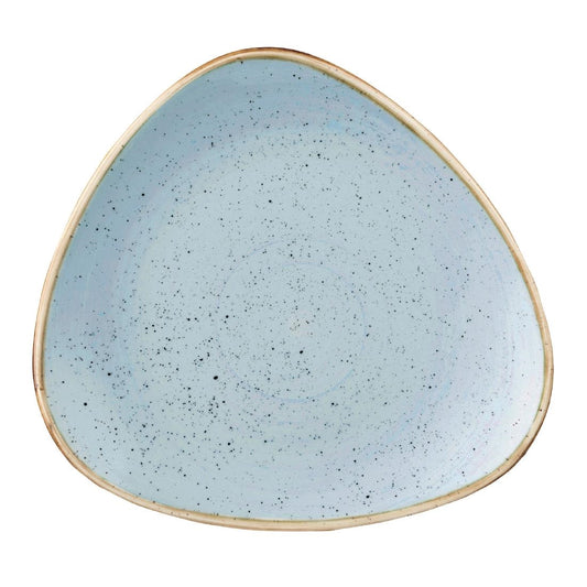 Churchill Stonecast Duck Egg Blue Triangular Plate 229mm (229(W) x 229(D)mm / 9 x 9". Duck egg blue. Pack Quantity: 12) • PAS-DT670