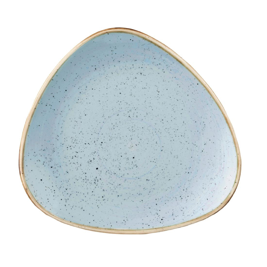 Churchill Stonecast Duck Egg Blue Triangular Plate 265mm (265(W) x 265(D)mm / 10.5 x 10.5". Duck egg blue. Pack Quantity: 12) • PAS-DT671