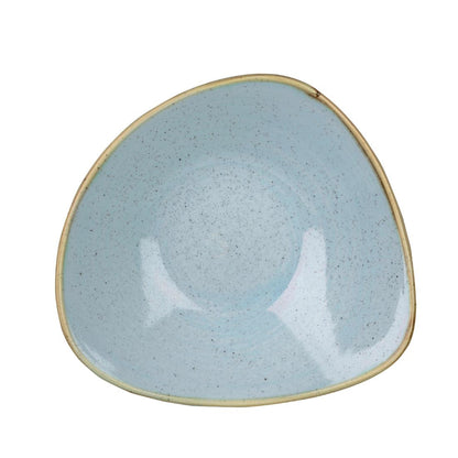 Churchill Stonecast Duck Egg Blue Triangular Bowl 153mm (153(Ø)mm / 6" | 260ml | Pack Quantity: 12) • PAS-DT672