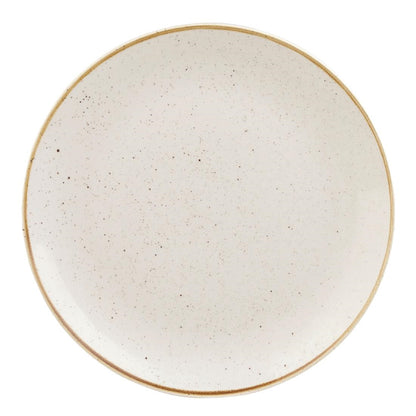 Churchill Stonecast Barley White Round Coupe Plate 324mm (324(Ø)mm / 12.75(Ø)". Barley white. Pack Quantity: 6) • PAS-DT675