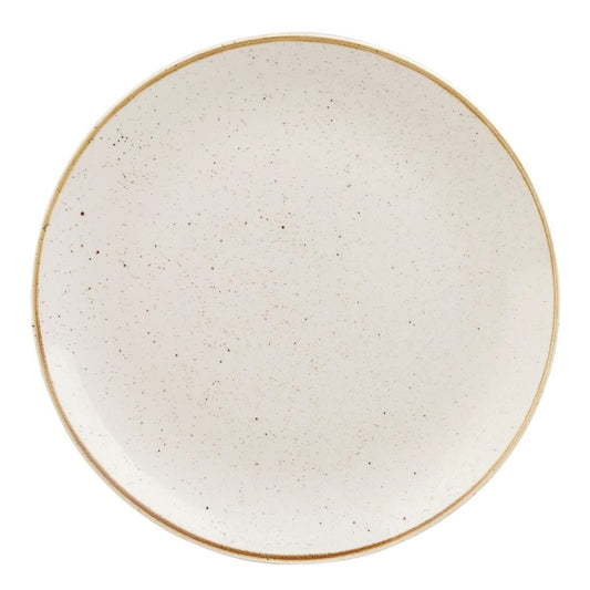 Churchill Stonecast Barley White Round Coupe Plate 324mm (324(Ø)mm / 12.75(Ø)". Barley white. Pack Quantity: 6) • PAS-DT675