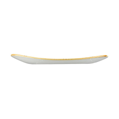 Churchill Stonecast Barley White Triangular Plate 229mm (229(W) x 229(D)mm / 9 x 9". Barley white. Pack Quantity: 12) • PAS-DT678
