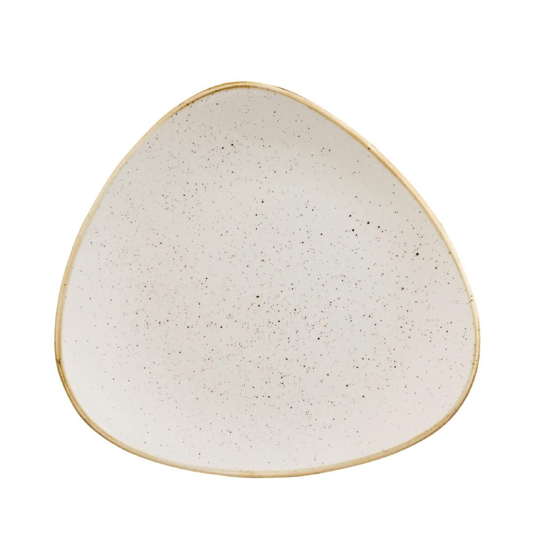 Churchill Stonecast Barley White Triangular Plate 265mm (265(W) x 265(D)mm / 10.5 x 10.5". Barley white. Pack Quantity: 12) • PAS-DT679