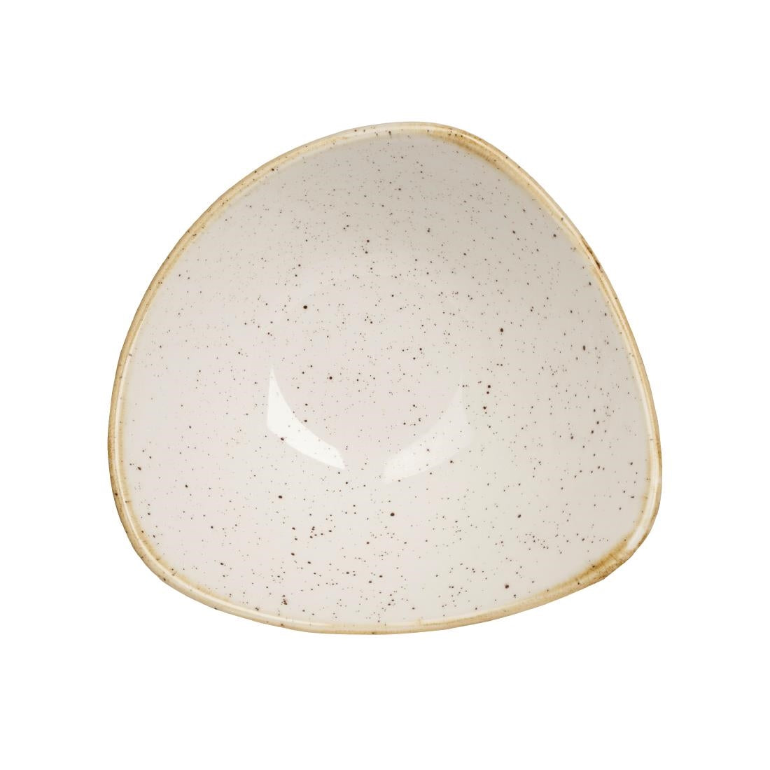 Churchill Stonecast Barley White Triangular Bowl 153mm (153(Ø) / 6" | 260ml | Pack Quantity: 12) • PAS-DT680