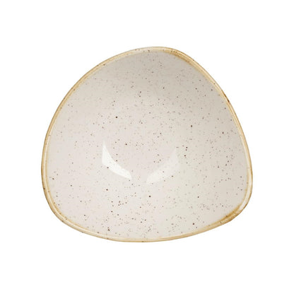Churchill Stonecast Barley White Triangular Bowl 153mm (153(Ø) / 6" | 260ml | Pack Quantity: 12) • PAS-DT680