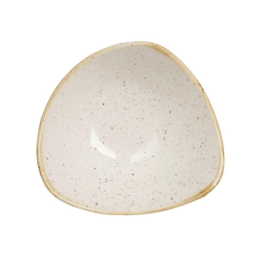 Churchill Stonecast Barley White Triangular Bowl 153mm (153(Ø) / 6" | 260ml | Pack Quantity: 12) • PAS-DT680