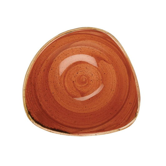 Churchill Stonecast Spiced Orange Triangular Bowl 153mm (153(Ø) / 6" | 260ml | Pack Quantity: 12) • PAS-DT688